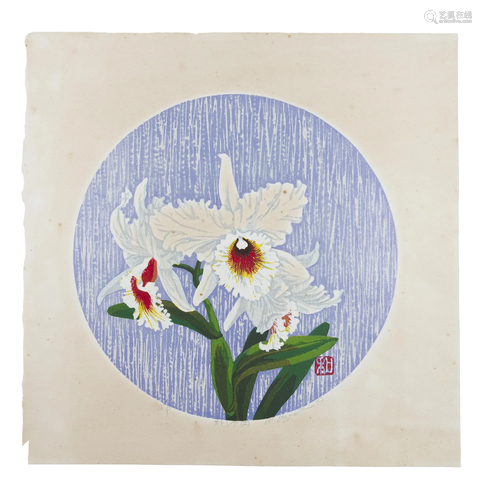 Hayashi Waichi林和一 (JAPAN, B. 1951) Flowers Circa 1980s Wo...