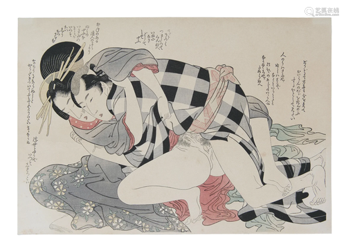 AFTER Kitagawa Utamaro喜多川歌麿 (JAPAN, 1753-1806) Shunga / ...