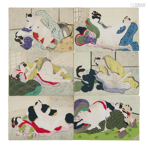 JAPANESE SCHOOL (JAPAN, ACTIVE LATE 19TH CENTURY) Shunga / e...