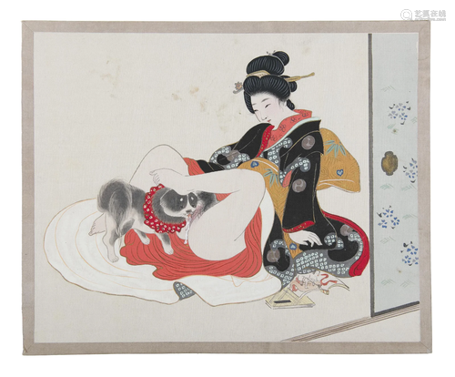 JAPANESE SCHOOL (JAPAN, ACTIVE CIRCA 1900) Shunga / erotic s...