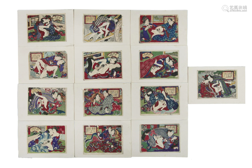 UTAGAWA SCHOOL (JAPAN, ACTIVE EDO PERIOD, 19TH CENTURY) Erot...