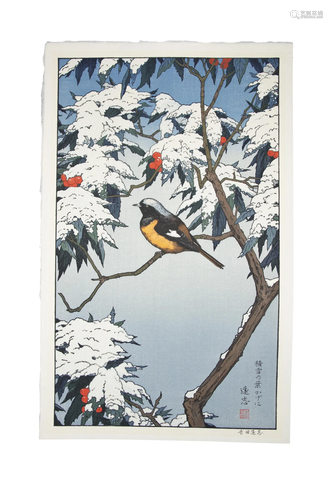 YOSHIDA TOSHI 吉田遠志 (JAPAN, 1911-1995) Birds of the Winte...