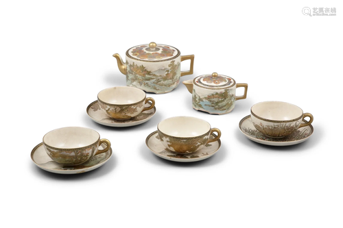 A PART OF A SATSUMA TEA SET COMPRISED OF SIX (6) PIECES BY T...