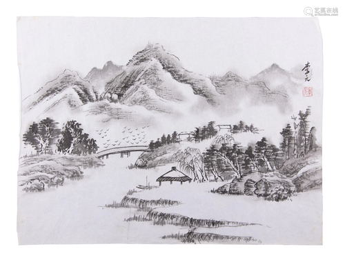 *CHINESE SCHOOL, POSSIBLY BY LI YUAN 李元 (1929-1994) CHINA,...