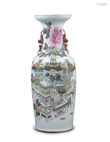 A LARGE PORCELAIN ‘LAN CAIHE - 藍采和’ PORCELAIN PHOENIX-TAI...