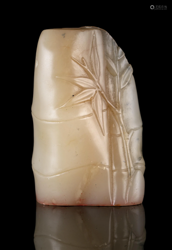 A JADE ‘BAMBOO’ SEAL CHINA, QING DYNASTY, 19TH CENTURY The b...