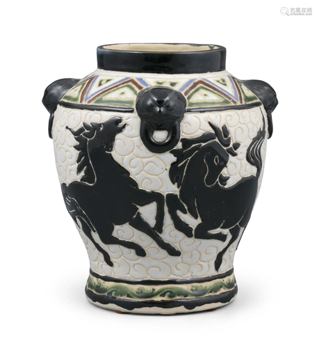 A CERAMIC ‘HORSE’ VASE VIETNAM, ATTRIBUTED TO BIEN HOA 边和 ...