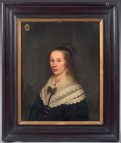 *Portrait de Madame Berch de DordrechtPanneau de chêne, parq...