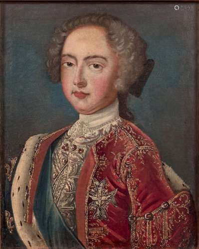 Portrait du Louis XV Toile.41 x 33 cm