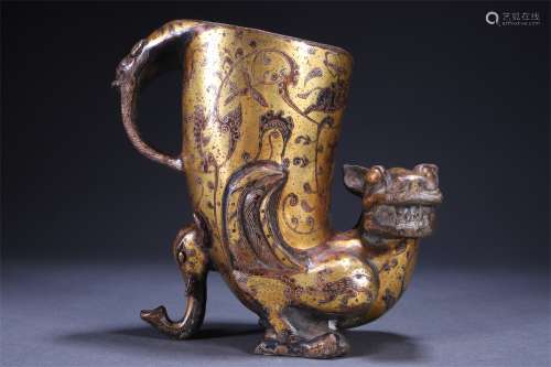 MIXED GOLD AND SILVER BEAST CUP
