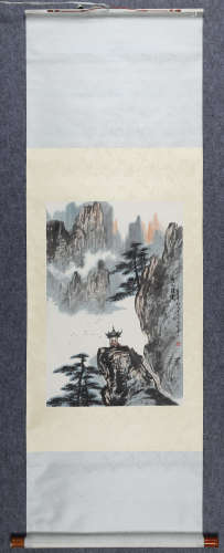 孙先成(b.1951)　1990年作 黄山烟云 设色纸本　立轴