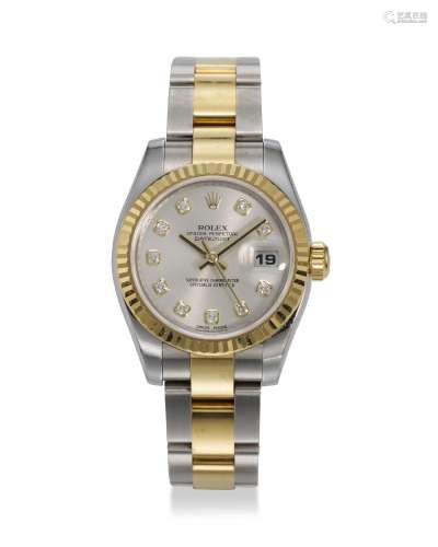 ROLEX, REF. 116334, DATEJUST, AN 18K YELLOW GOLD AND STEEL W...
