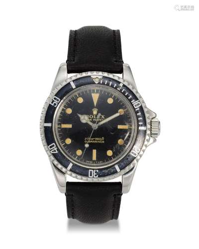 ROLEX, REF. 5513, SUBMARINER, A STEEL WRISTWATCH WITH CENTER...