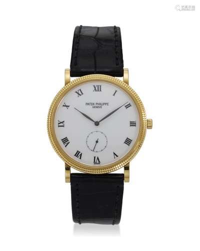 PATEK PHILIPPE, REF. 3919-001, CALATRAVA, AN 18K YELLOW GOLD...