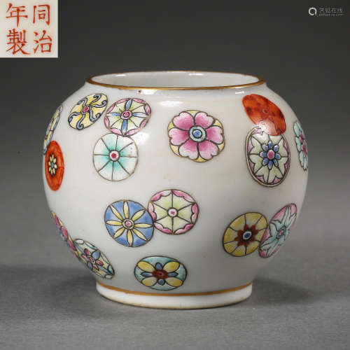 CHINESE QING DYNASTY FLOWER WATER VASE