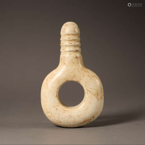 CHINESE LIANGCHU CULTURE JADE RING