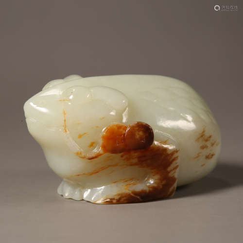 CHINESE QING DYNASTY HETIAN JADE TOAD