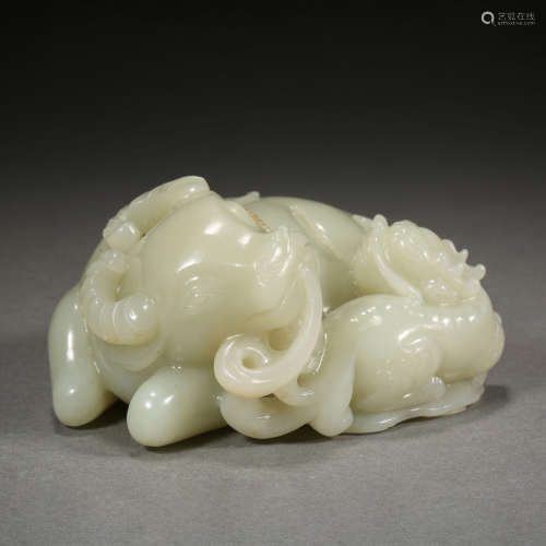 HETIAN JADE CATTLE, QING DYNASTY, CHINA