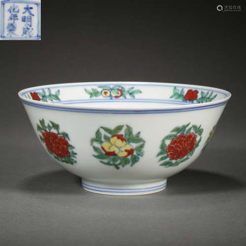 CHINESE MING DYNASTY FLOWER BOWL