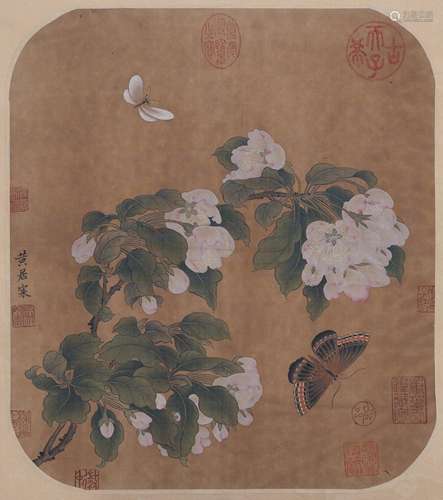 黄居寀花卉图 A painting by Huang Jucai