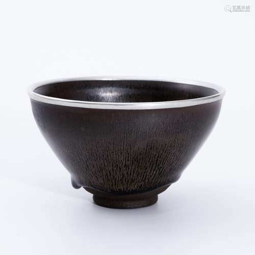 宋代建窑兔毫盏 A cup with rabbit fur pattern from Jian ware ...