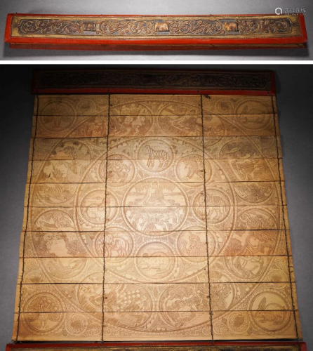 A Tibetan Carved Manuscript Cover
