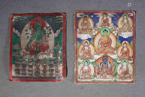 Two Tibetan Thangka Paintings