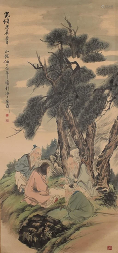 A Chinese Scroll Painting By Ren Bonian