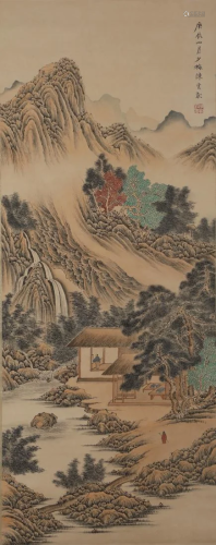 A Chinese Scroll Painting By Chen Shaomei
