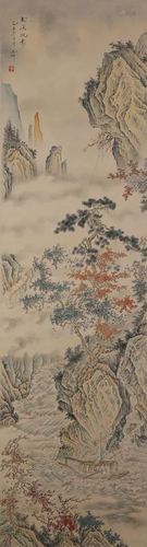 A Chinese Scroll Painting By Hu Yefo