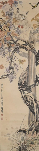 A Chinese Scroll Painting By Cheng Zhang