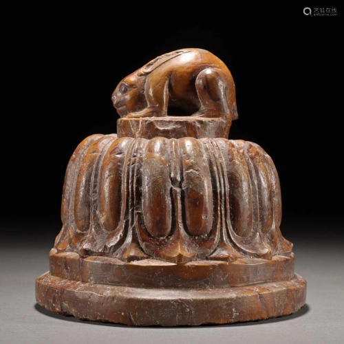 A Chinese Carved Stone Weight Tang Dyn.