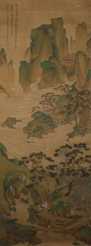 A Chinese Scroll Painting By Zhang Daqian