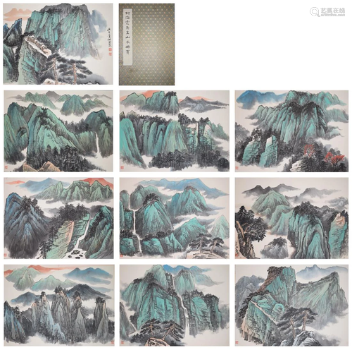 A Chinese Album Painting By He Haixia