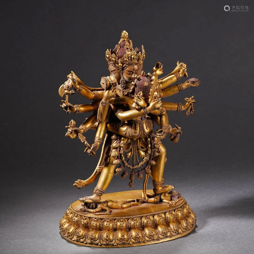 A Tibetan Bronze Figure of Kalacakravajra