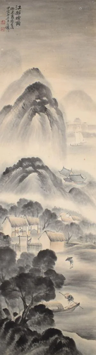 A Chinese Scroll Painting By Wu Shixian