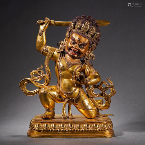 A Tibetan Bronze Figure of Acalavajra