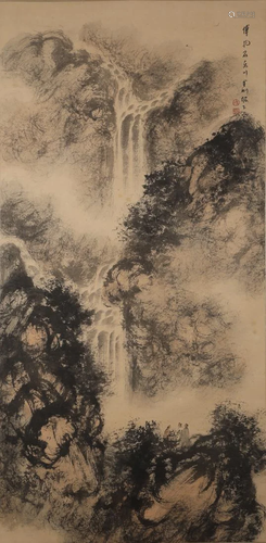 A Chinese Scroll Painting By Fu Baoshi