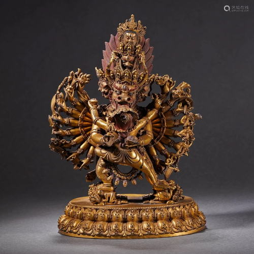 A Tibetan Bronze Figure of Mahakala