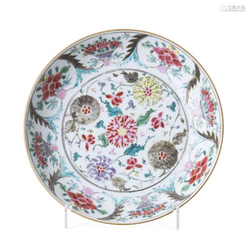 Chinese porcelain lotus plate, Yongzheng