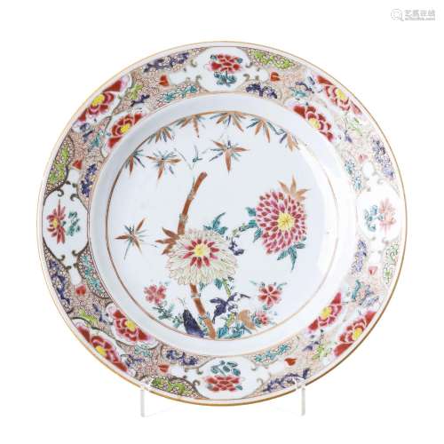 Chinese porcelain 'flowers' plate, Yongzheng