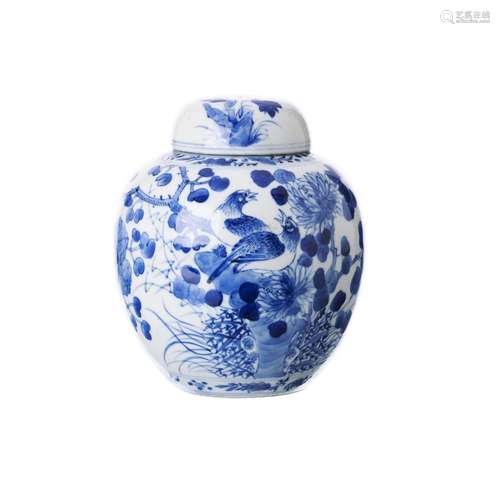 Chinese avian porcelain pot