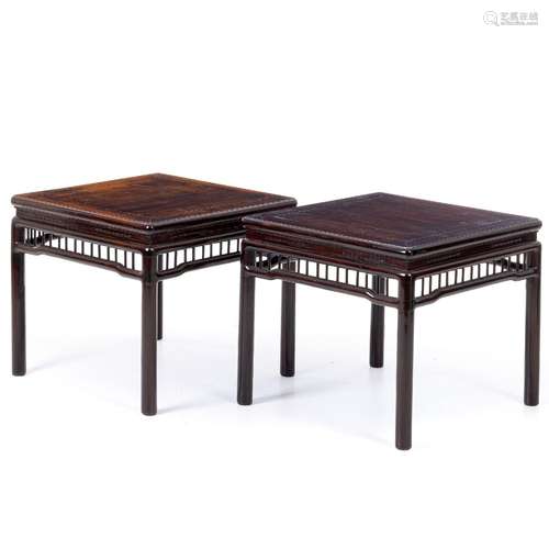 Pair of Chinese side tables, Minguo