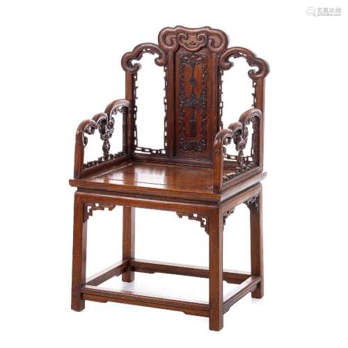 Chinese Huanghuali ruyi Chair, Guangxu