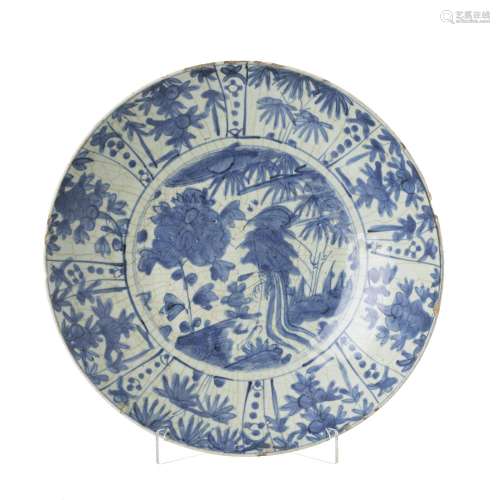 Chinese phoenix porcelain plate, Swatow