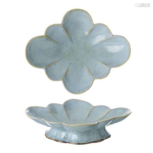 Chinese Jun type lotus altar bowl, Ming
