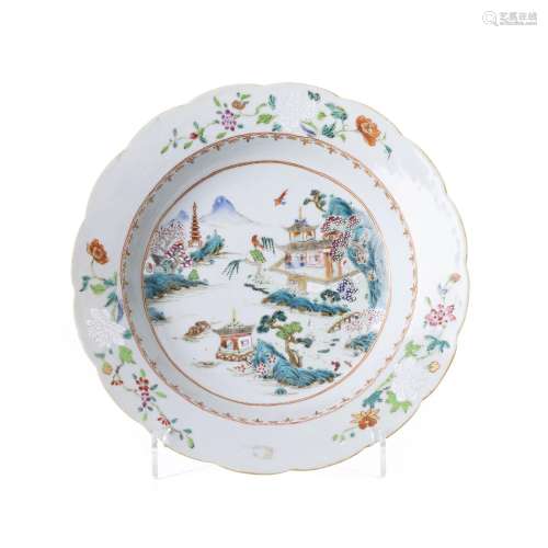 Chinese 'landscape' porcelain plate