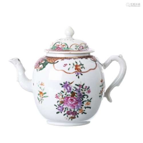 Chinese porcelain famille rose teapot, Qianlong
