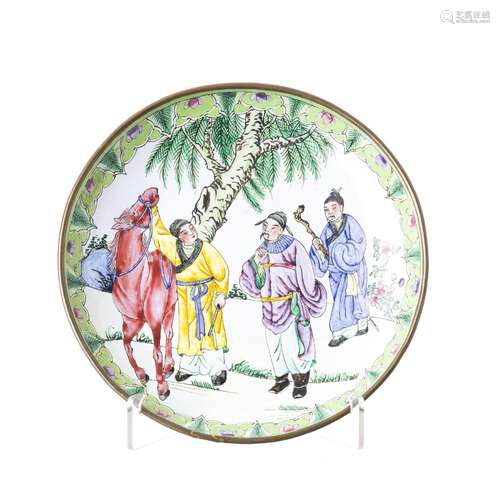 Figural Canton enamel dish