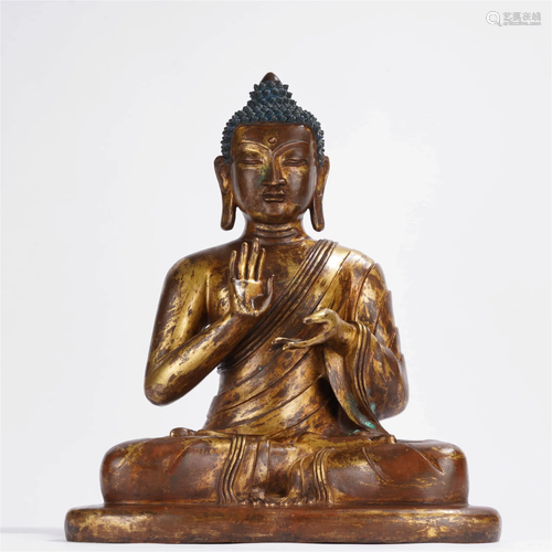 Gilt-bronze Figure of Shakyamuni